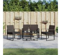 Best Möbel Gartenmöbel Set Balkonmöbel-Set 5-pièces Garten-Essgruppe mit Kissen Braun PP-Rattan - Ensemble de meubles de jardin CL3425247 1parcel