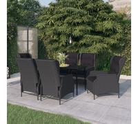 Best Möbel Gartenmöbel Set Balkonmöbel-Set 7-pièces Garten-Essgruppe Dunkelgrau - Garnitures de meubles de jardin CL1816806 7parcel