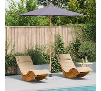 Best Möbel Gartenparasol Gris foncé 270 x 270 x 260 cm Bambus - Parasols Cloris Neu3290499 1parcel