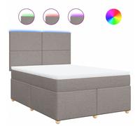 Best Möbel Lit Boxspring avec matelas Taupe 160x200cm Tissu - Lits Classiques Cadre de lit2026 741239
