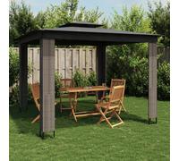 Best Möbel Pavillon avec double toit Anthracite 2,94x2,94 m Acier - Pavillons & Tentes de réception CL1595642 1parcel