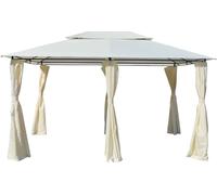 Best Möbel Pavillon de jardin avec rideaux 4x3 m Blanc - Pavillons & Tentes de réception CL8894190 1parcel