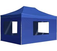 Best Möbel Profi-Partytent Faltbar mit Wänden Aluminium 4,5x3 m Blau - Pavillons & Tentes de réception Cloris Neu4012335 1parcel