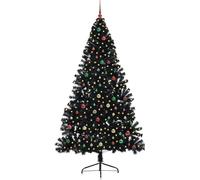 Best Möbel Sapin de Noël artificiel pré-éclairé Noir 240 cm PVC - Guirlandes de Noël A3397175