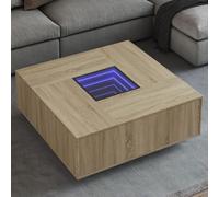 Best Möbel Table basse avec Infinity-LED Chêne Sonoma 100x100x40 cm - Tables basses Cloris Neu7611504 3parcel