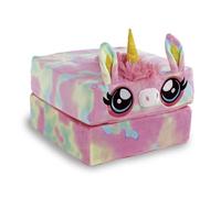 Best of Toys Pillow Cube - Licorne Multicolore MYBO TV | Oreiller Enfant 2 en 1 Peluche Transformable | Mémoire de Forme Ergonomique | Léger & Nomade | Housse Lavable | Sommeil Amélioré
