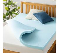 Best Price Mattress Surmatelas ventilé en Mousse à mémoire de Forme en Gel de 5 cm - Lit Double, Bleu