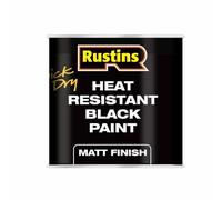 Best Price Square Paint, Heat Resistant, Black, 250ML HRMB250 by RUSTIN'S