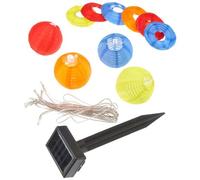 Best Season 477-14 Guirlande lumineuse solaire "boules multicolores" Extérieur Lumière blanche froide 2,7 m 10 LED