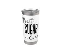 Best Sugar Ever Mère mignonne Maman Mères Anniversaire Amour Maman Gobelet isotherme en acier inoxydable double paroi