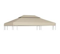 ""BEST""Toile de Tonnelle - Recouvrement de remplacement d'auvent 310 g-m² 3 x 4 m Beige FR81778