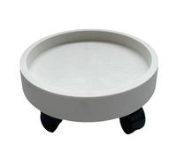 BestAlice Pot de Fleur Plateau Roues Forme Ronde Roues Rotatives Amovibles Support de Plante pour Balcon Blanc en Pot Fleur Mover Dolly avec roulettes Dessous de Verre Rond pour Intérieur(22)