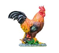 BestAlice Sculpture de Jardin Coq Réaliste, Statues de Poulet en Résine Uniques pour Décoration de Jardin, Statue de Poule de Simulation pour Votre Jardin, Pelouse ou Terrasse, Animaux de(Coq Brun)