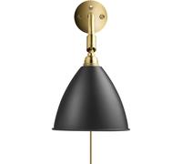 Gubi Applique murale Bestlite BL7 – Noir charbon / Laiton – H 29 cm Ø 16 cm