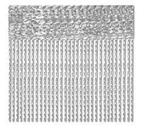 Bestlivings Lot de 2 rideaux à fils 90 x 240 et 140 x 240 cm, Tissu, silber - hellgrau, 90x240