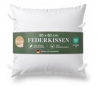 Bestlivings Oreiller Plumes de Canard 80x80cm - 1000g de garnissage | Housse 100% coton fin, certifié Downpass (qualité & bien-être animal), OEKO-TEX Cl. 1, fabriqué en Allemagne