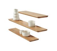 BestLoft Étagère murale flottante en bois avec bord suisse pour cuisine, bibliothèque, étagère murale flottante, étagère murale étroite en bois (11 cm de profondeur, 100 cm de largeur)