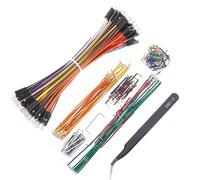 Bestlus Breadboard Jumper Wires 20AWG Plus 140 Pieces U Shape Preformed And Assorted Jumper Wires Kits Plus ESD Tweezers, Bread board M/M 0.1'' Head Jumper Wires Cable Kits For Arduino (6" / MM)