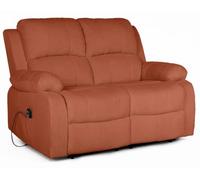 Bestmobilier Armand - Canapé Velours cotelé 2 Places - Canapé Relax Électrique, Terracotta, Assise Confortable, Dossier Moelleux, Design Moderne pour Salon