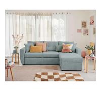 BestMobilier Astoria - Canapé d'angle bleu