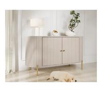 Jaime - buffet bas 139 cm - 2 portes et 1 étagère - Beige