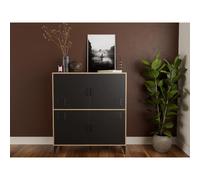 Bestmobilier Buffet haut Tribeca - Bois et métal noir