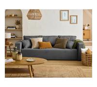 Bestmobilier Canapé convertible Topaze - Gris foncé