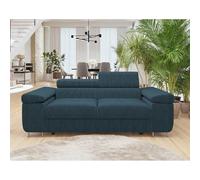 Bestmobilier canapé droit 2 places - Bleu