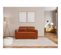 Bestmobilier Canapé droit 2 places convertible - Terracotta