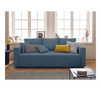 Bestmobilier Canapé droit 3 places convertible - Ardoise