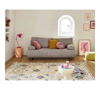Bestmobilier Canapé droit 3 places Cristal - Taupe