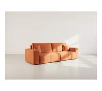 Bestmobilier Canapé droit 4 places convertible - Rouille