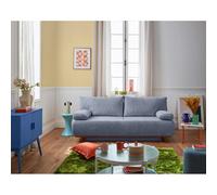 Bestmobilier Canapé droit convertible 3 places - Bleu gris