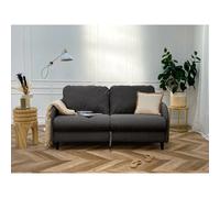 Bestmobilier Canapé droit Cosmos 3 places convertible - Anthracite