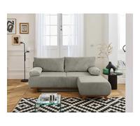 Bestmobilier Canapé droit Cristal - Gris clair