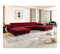 Bestmobilier Canapé panoramique Ayden - Prune