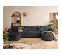 Bestmobilier canapé panoramique Miro - Gris foncé
