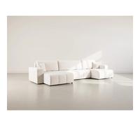 Bestmobilier Canapé panoramique Nicole - Beige