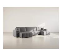 Bestmobilier Canapé panoramique Nicole - Gris