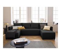 Bestmobilier canapé panoramique Regala - Noir