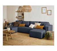 Bestmobilier Canapé panoramique Topaze - Bleu