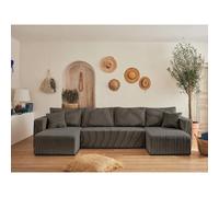 Bestmobilier Canapé panoramique Topaze - Gris