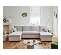 Bestmobilier Canapé panoramique U 7 places - Beige