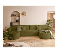 Bestmobilier canapé panoramique - Vert olive