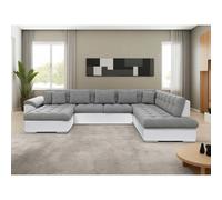 Bestmobilier Chuck canapé panoramique - Gris