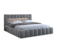 Bestmobilier Cleo Velours Gris Clair 140x200