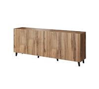 Bestmobilier Come - Buffet Bas - Effet Bois - 200 cm - Style Contemporain