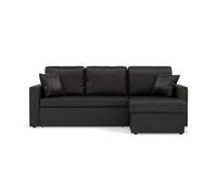 Bestmobilier Cyrus - Canapé d'angle réversible 4 Places - Convertible avec Coffre - en Simili