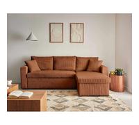 BESTMOBILIER Cyrus - Canapé d'angle réversible 4 places - Terracotta