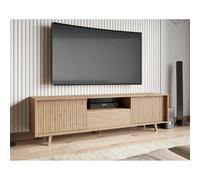 Best mobilier Meuble TV Diego effet bois 2 portes et 1 niche 180 cm Bois